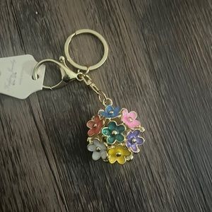 Color flower purse charm